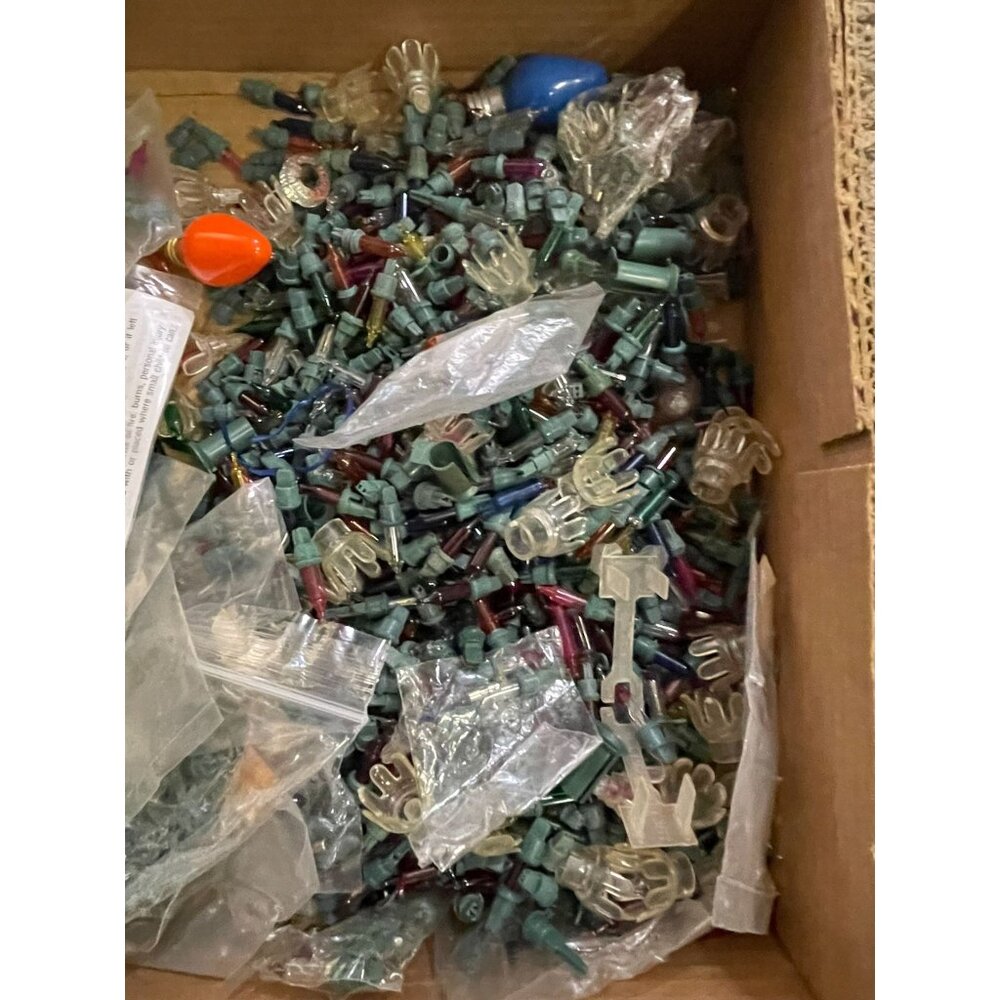 Lot of Christmas Lights Miscellaneous Parts Replacements Only